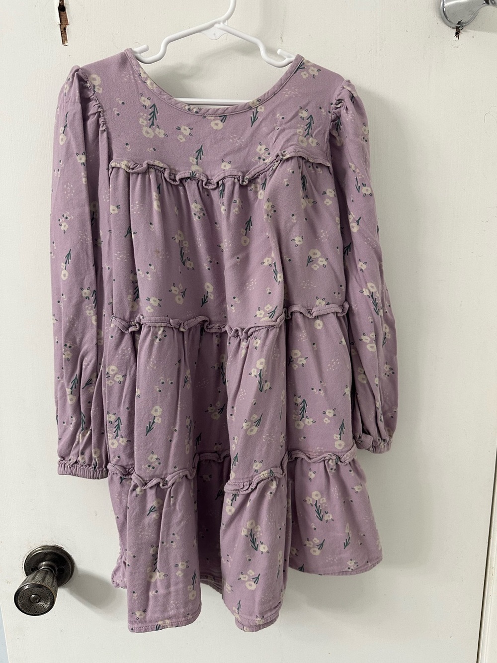 Cat & Jack Lavender Floral Tiered Dress